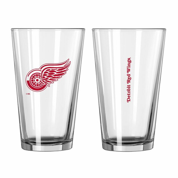 Logo Brands Detroit Red Wings 16oz Gameday Pint Glass 811-G16P-1
